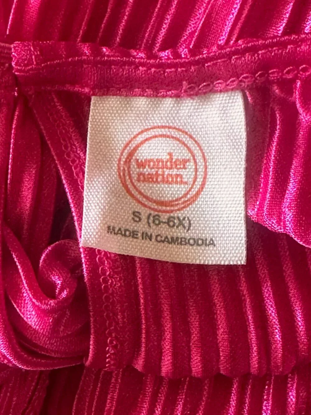 Wonder Nation Girls Magenta Pleated Romper Size 6/6X Dressy Casual Party Outfit